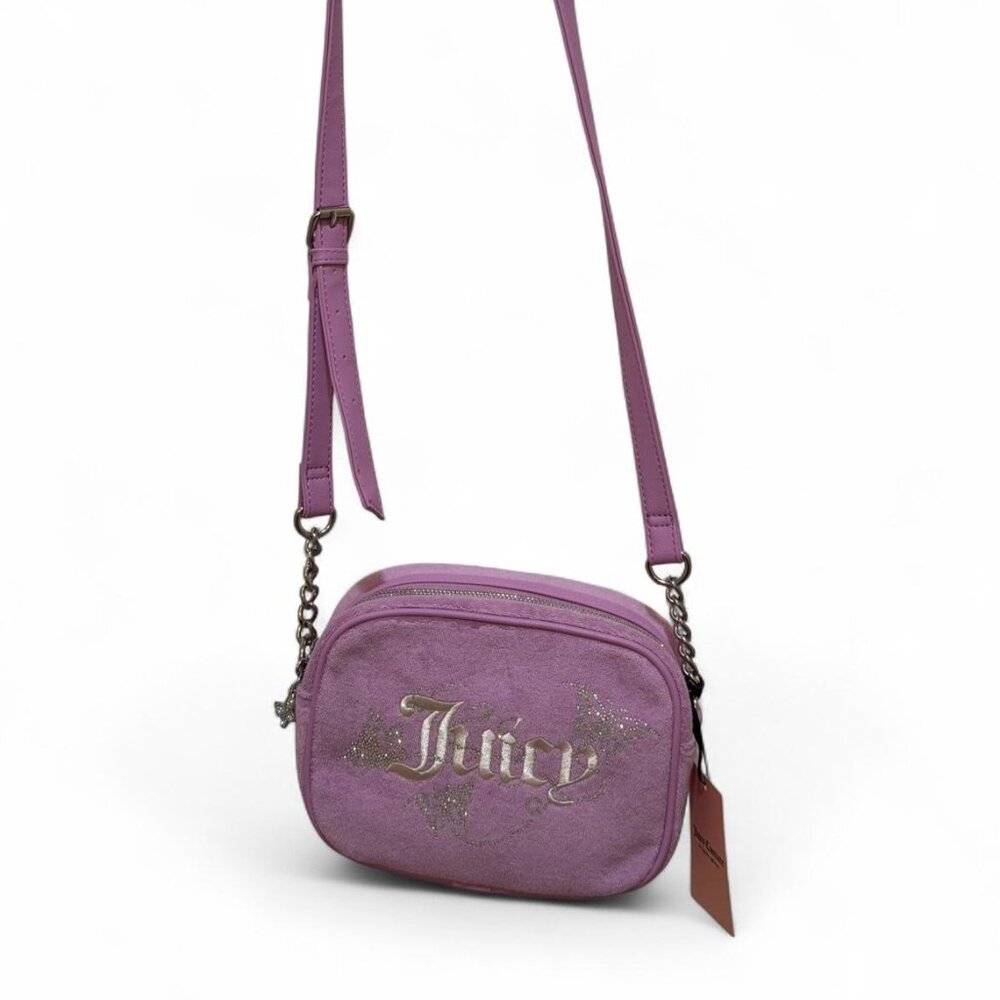 NWT Juicy Couture Y2K light purple terry crossbody bag